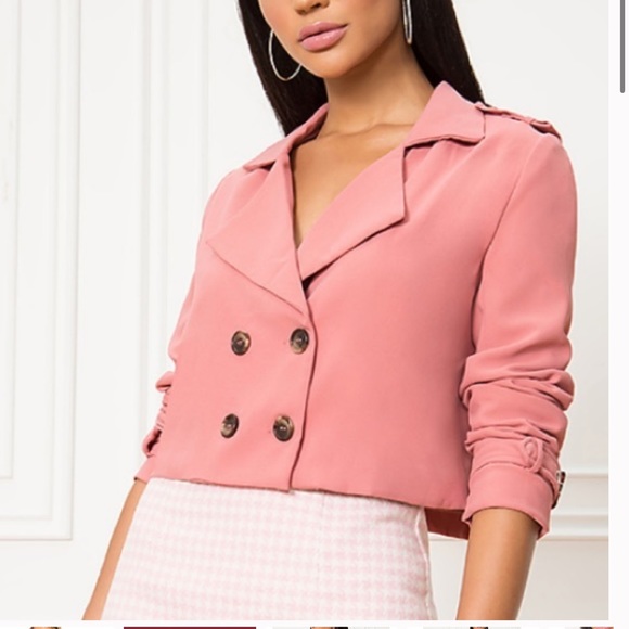 Superdown Blazer Superdown Cropped Jacket Blazer in Dusty Rose Size XS Like New - Picture 10 of 10